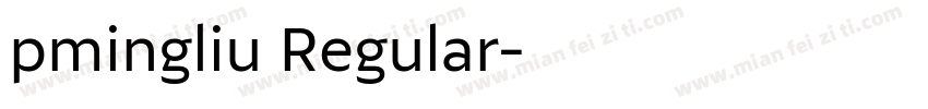 pmingliu Regular字体转换